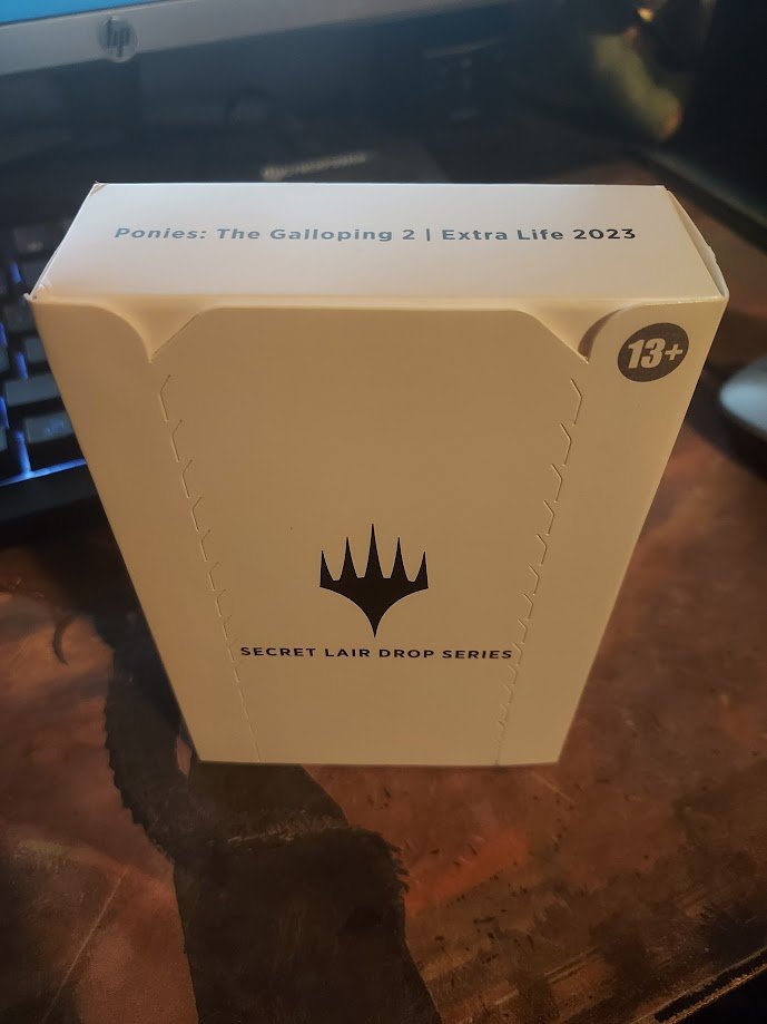 There's nothing more magical than the magic of friendship and charity, so I will be sending out a Ponies: The Galloping 2 Secret Lair to one lucky donator!

Just donate in multiples of $4.00 to <a href="/TransLifeline/">Trans Lifeline</a> until Feb 15 at 11am PST!    
Donate---> give.translifeline.org/tolarian