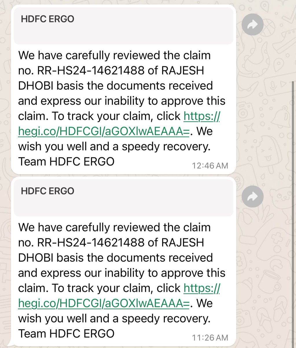 Piyupk2's tweet photo. Why was blacklisted hospital list not shared ?

Any reason for such original claims denial ? 

After giving all proof ?

Middle class individuals relying on Mediclaim for emergencies,  the rejection for such claim raises concerns about the reliability of HDFC Ergo 

Inability ? https://t.co/uedsgCaton