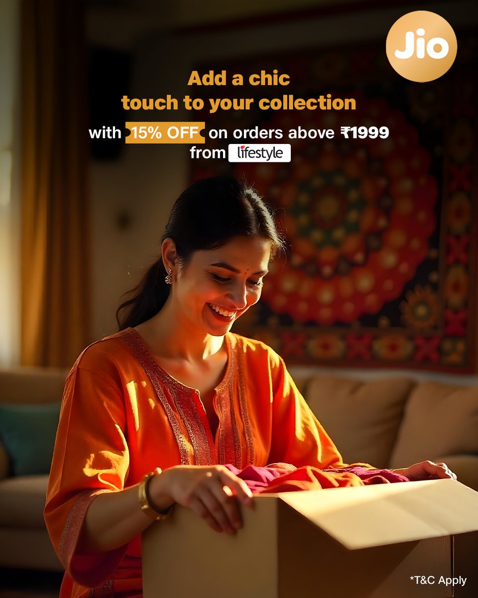 JioFinance1's tweet photo. Unlock exclusive deals with the Jio Payments Bank Debit Card! Enjoy unbeatable discounts on fashion, food &amp; more. 
Open a Savings Account on the JioFinance App &amp; get your FREE virtual debit card.

#JioFinance #VirtualDebitCard #BankOffers #DigitalIndia https://t.co/zbevJmwGtc
