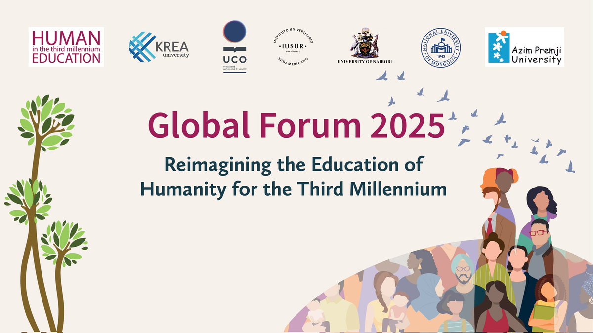nambiardiv's tweet photo. And it begins!
Global Forum 2025: Reimagining the Education of Humanity for the Third Millenium @azimpremjiuniv @DalaiLama 
Keynote:  @RTandon_PRIA begins with the issue of "equating learning with schooling" while speaking on Socially Responsible Higher Education. https://t.co/ecPPh0SKdY