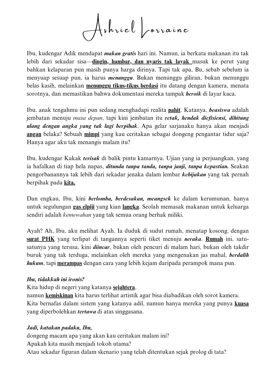 Intrepidce's tweet image. Ibu, dongeng macam apa yang tengah negeri ini beri?

#savekipkuliah #daruratpendidikan #AnggaranBijakUntukRakyat