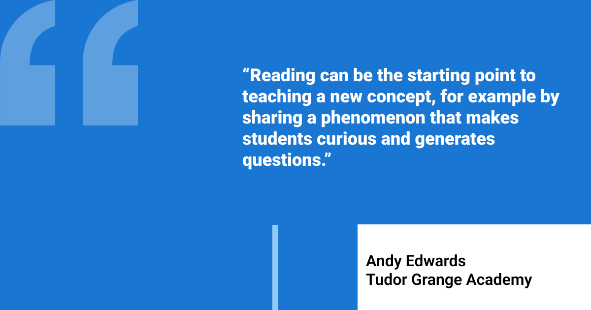 📚 Andy Edwards and colleagues from <a href="/TGResearchSch/">Tudor Grange Research School</a> present a new Voices from the Classroom on how reading may differ in subjects across the curriculum. 
 
Find out more: eef.li/kA4VKC

1/2