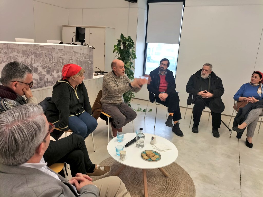 museuinca's tweet photo. Ahir al @museuinca vàrem conversar sobre la lluita dels sabaters d’Inca en favor de la justícia social i la figura destacada d'Andreu París Martorell.

Gràcies a Antoni Vidal, M. Antònia Oliver París i Miquel Pieras per acompanyar-nos en aquest acte de memòria democràtica. https://t.co/W1R1FCln7r