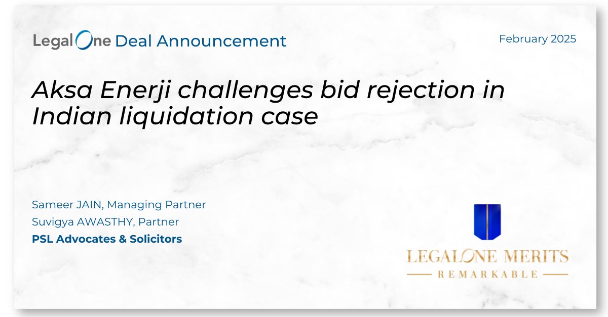LegalOneGlobal's tweet photo. See the latest evaluated deals and cases awarded #LegalOneMerits to involved lawyers @jsameer and @suvi03 at @psl_chambers.
For more details, please go to
https://t.co/sPijeUsZsR.
#LegalOne #legal #lawfirm #GeneralCounsel #inhousecounsel #corporateexecutive #India https://t.co/FOfg4Iz9qQ