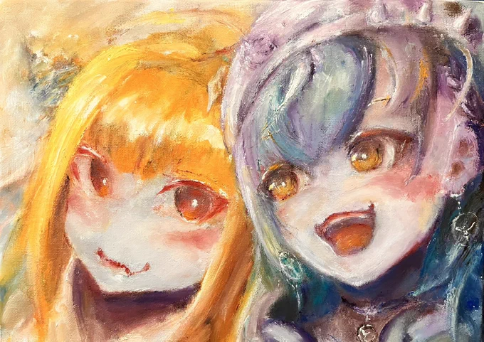oilpainting チハココ-driving-#桐生コ個展6 #もはやちはや #みかじ絵 
