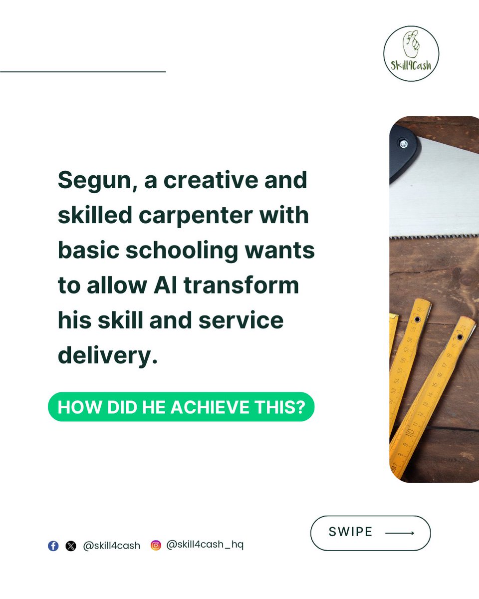 Skill4Cash's tweet photo. What do you think about Segun? 
A thread. 

#FutureofWork
#ServiceProvider 
#Skill4Cash
#ArtificialIntelligence https://t.co/LKlWqjH3l9