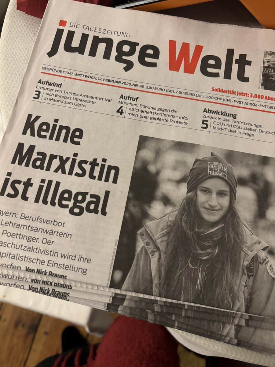 Ines Schwerdtner (@inesschwerdtner) on Twitter photo Wenn wir wegen marxistischer Gesinnung nicht mehr Lehrerin sein können, sprechen wir wieder von Berufsverboten, einem sehr dunklen Kapitel der Geschichte. Volle Solidarität mit <a href="/lisapoettinger/">Lisa Poettinger</a> ! Wenn wir wegen marxistischer Gesinnung nicht mehr Lehrerin sein können, sprechen wir wieder von Berufsverboten, einem sehr dunklen Kapitel der Geschichte. Volle Solidarität mit <a href="/lisapoettinger/">Lisa Poettinger</a> !