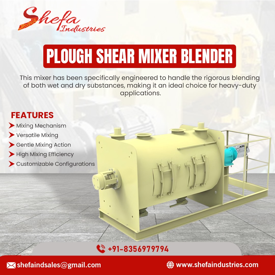ShefaIndustries's tweet image. 🔄 Plough Shear Mixer Blender – Efficient &amp;amp; Reliable Mixing! 🔄

🧪 Contact us today!
 📞 +91-8356979794
 ✉ shefaindsales@gmail.com
 🌐 shefaindustries.com

#PloughShearMixer #IndustrialBlender #MixingSolution #HeavyDutyBlender #ShefaIndustries #PowderMixing #FoodProcessing