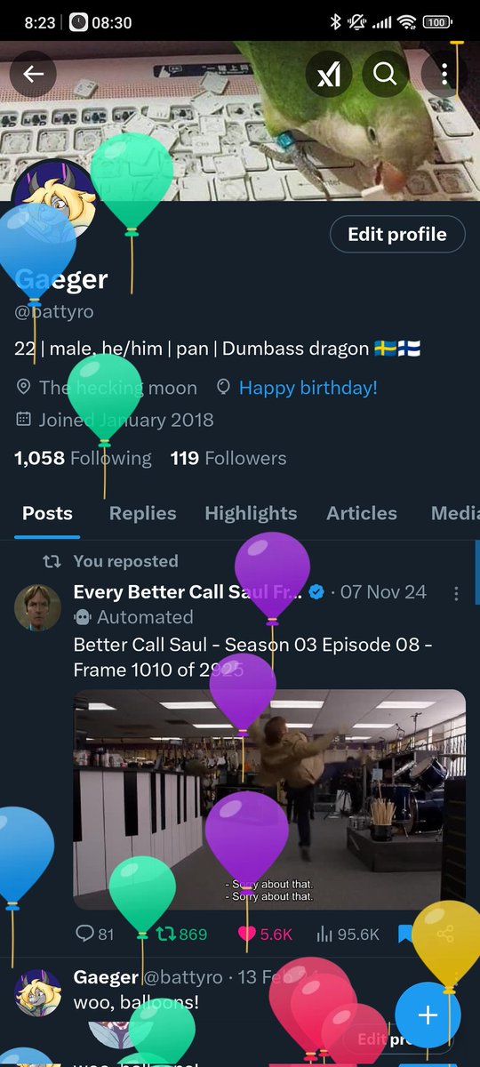 battyro's tweet image. Merry Birthday to mee