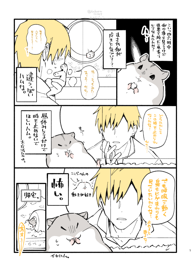 魔王が転生したらハムスターになってた漫画その5です=^・ω・^=まおはむ。圧。
 #漫画が読めるハッシュタグ 