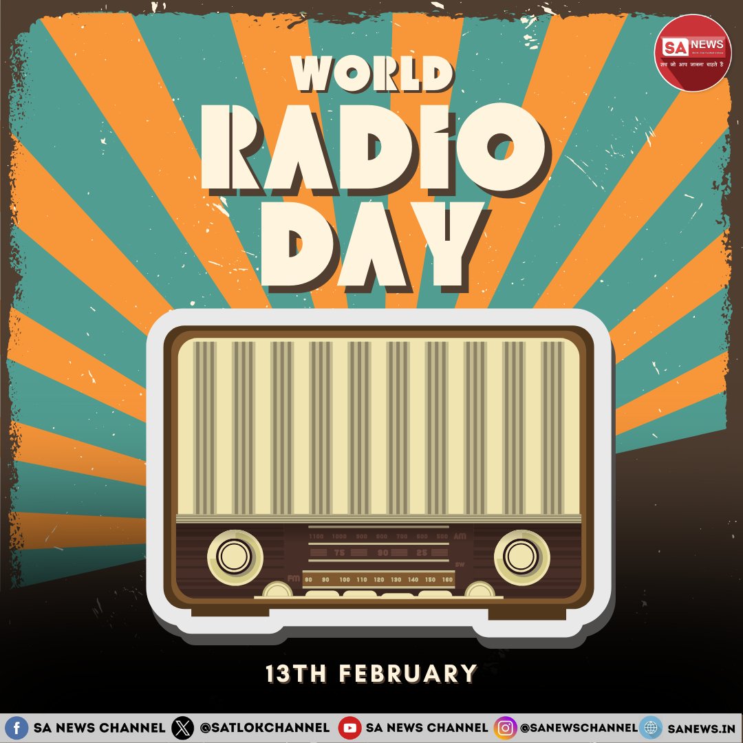 SatlokChannel's tweet image. Celebrating the 112 years of Radio!  Radio is used in modern technology, in radio communication, radar, radio navigation, remote control, remote sensing and other applications. Stay tuned to hear the story of invention of the radio and it&apos;s future impact. 

Read Now:…