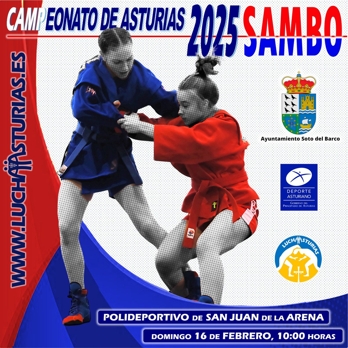 AytoSdB's tweet photo. 🤼‍♀️Área de Deportes 🤼

Este domingo 16 de febrero viene deportivo... 
Durante todo el día podremos disfrutar de los Campeonatos Oficiales de Asturias de Lucha Olímpica y Lucha Sambo. https://t.co/AbKSrAsWKQ