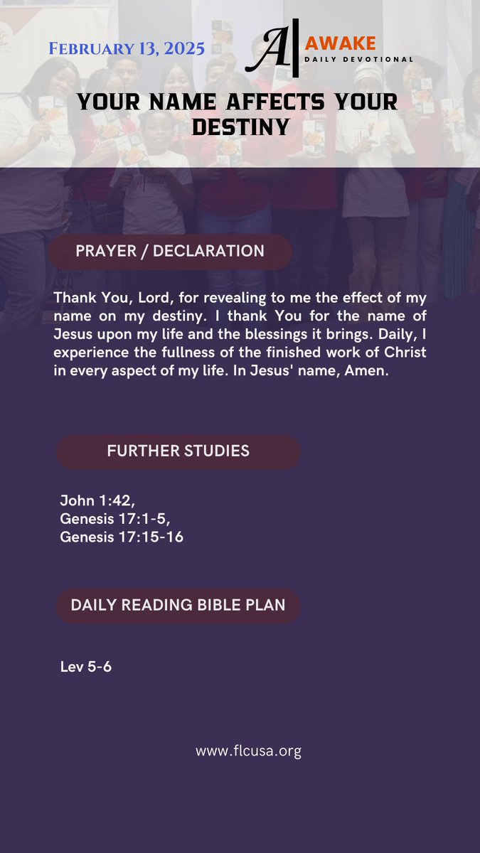 FLC_USA's tweet image. Your name carries power and influence over your destiny. Just as God changed names in the Bible to align with His purpose, He can do the same for you. If your name doesn’t reflect His plan, trust Him for a transformation!

#PowerOfAName #DestinyShift #awakedailydevotional #flcusa