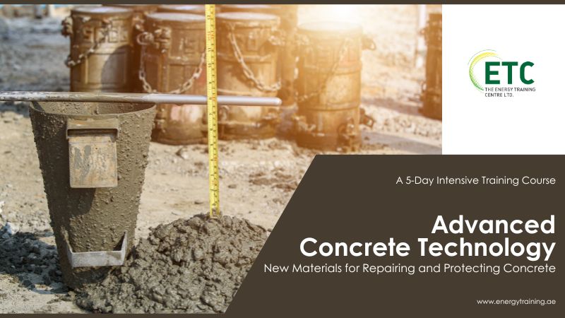 _energytraining's tweet image. Gain in-depth knowledge of advanced concrete materials, tests, and applications in construction and repair projects. Learn more: energytraining.ae/course/advance… #advancedconcrete #concretetraining #materialscience #constructiontechnology #concreteapplications #civilengineering