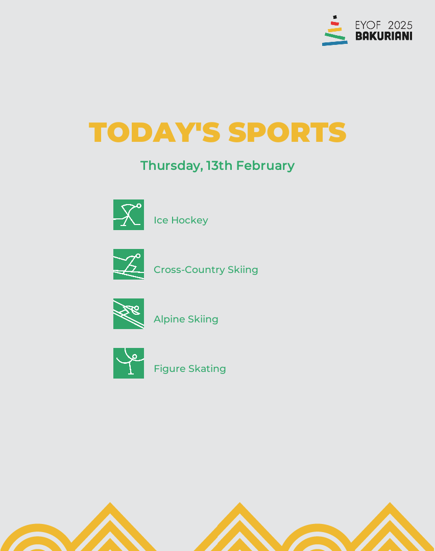 Brasov2027's tweet photo. Are you ready for another thrilling day of winter sports?🫵🤩

Follow the action from:  
📺https://t.co/AlIBOR5p11 
⏱️https://t.co/sh2LUMPLzD

#ReadytoShine #Bakuriani2025 #EYOF2025 https://t.co/8IImP3nGsZ