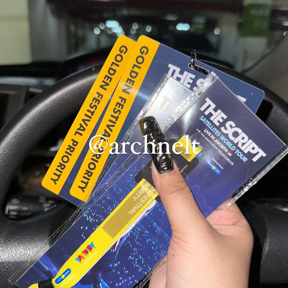archnelt's tweet image. WTS // Want To Sell
The Script Satellites World Tour in Jakarta.

🎫 2 Tix section Golden Festival Priority.
💰 DM for price. (negotiable)
📅 ICE BSD, 14 February 2025.

bisa COD hari ini‼️
tags. wts wtt wtb the script concert #zonauang #TheScriptinJakarta