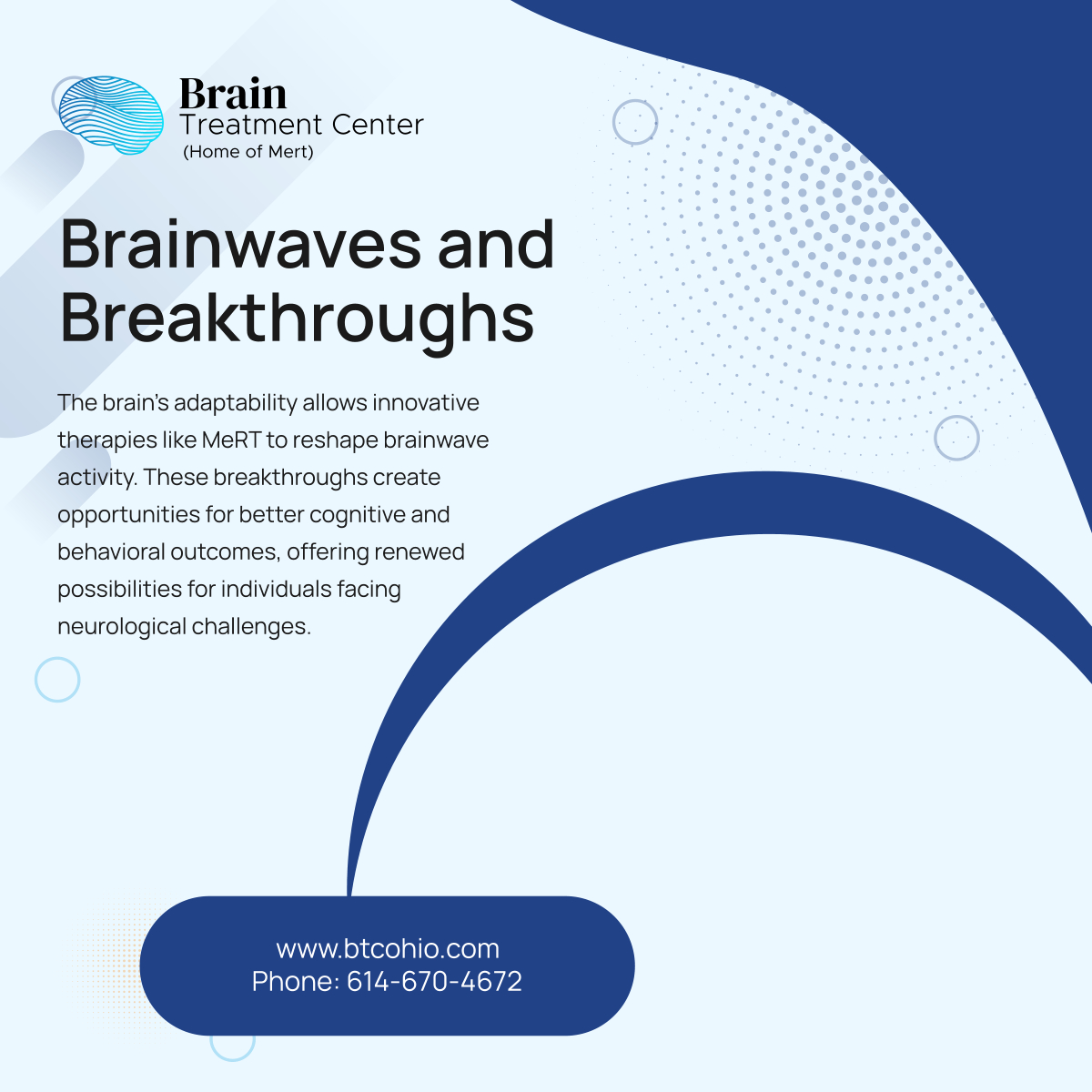 brain_tmc's tweet image. The brain’s potential is limitless. At our clinic, we use advanced therapies to unlock new possibilities for growth and healing. Let’s create breakthroughs together. 

#MainevilleOH #NeurologicalClinic #InnovativeCare