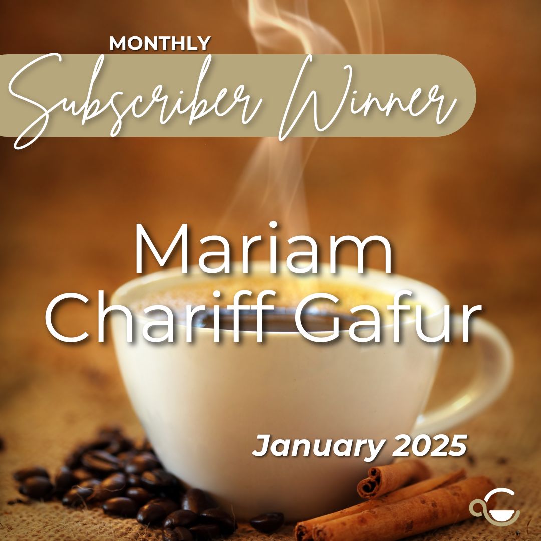 Want to win free coffee? ☕🎉 Subscribe to our newsletter for your chance to score!

Big cheers to Mariam Chariff Gafur! 🥳 Our January Newsletter Subscriber Winner just landed a R200 coffee voucher! Keep an eye on your inbox—your treat is on the way. 😉