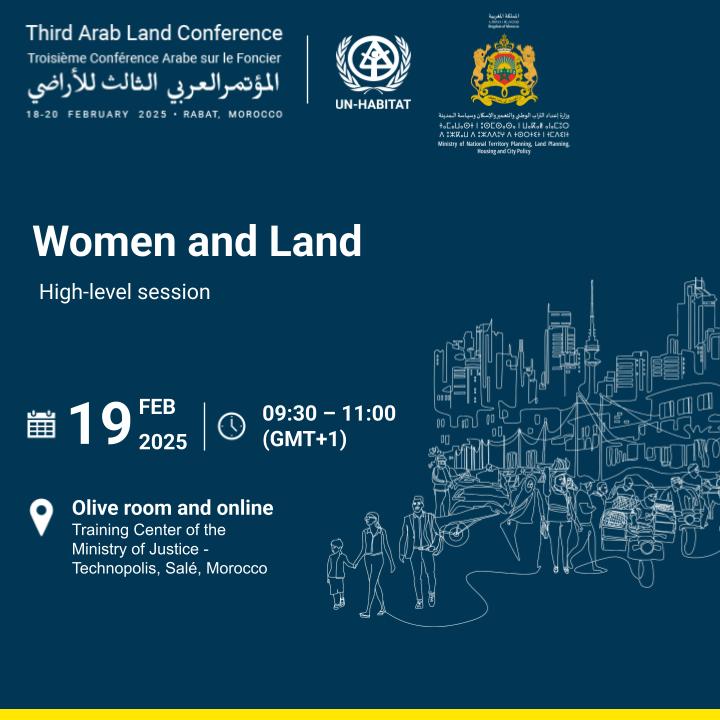 Advancing women’s #landrights is central to achieving #genderequality!
At the Third #Arab_Land_Conference, policymakers &amp; leaders from across the #Arabregion will spotlight the transformative power of women’s secure access to #land, #housing &amp; other vital #resources.