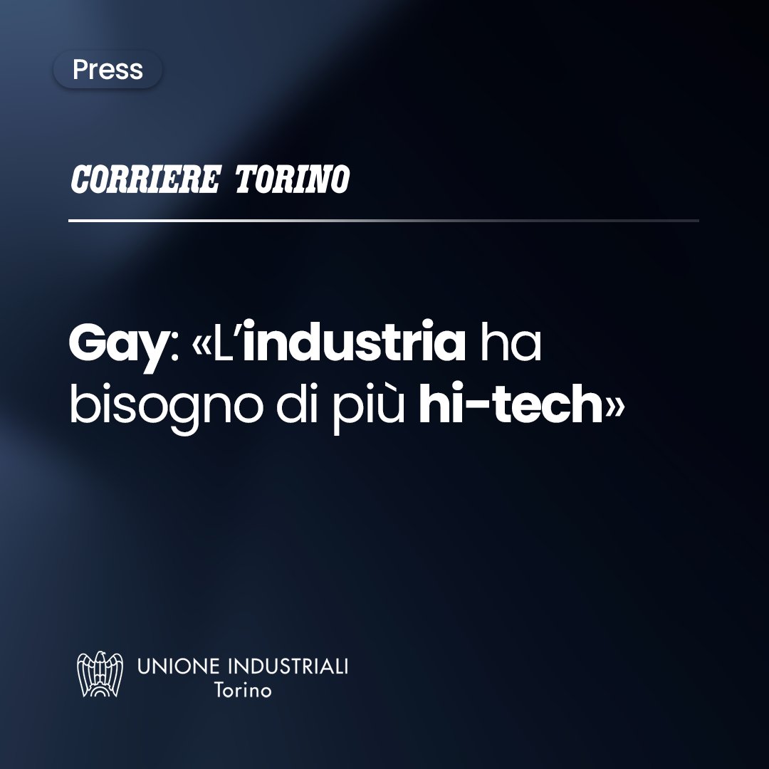 Unione Industriali Torino (@uitorino) on Twitter photo 🗞️ Sul <a href="/CorriereTorino/">Corriere Torino</a> le parole del Presidente di Unione Industriali Torino <a href="/marcogy/">Marco Gay</a> all'apertura di <a href="/AeTfiera/">A&T - Automation & Testing</a>, della quale la nostra Associazione è partner.
Trovi l'articolo su ⤵️
torino.corriere.it
E i nostri appuntamenti ad #AeT2025 visitando ⤵️
ui.torino.it/unione-per-te/… 🗞️ Sul <a href="/CorriereTorino/">Corriere Torino</a> le parole del Presidente di Unione Industriali Torino <a href="/marcogy/">Marco Gay</a> all'apertura di <a href="/AeTfiera/">A&T - Automation & Testing</a>, della quale la nostra Associazione è partner.
Trovi l'articolo su ⤵️
torino.corriere.it
E i nostri appuntamenti ad #AeT2025 visitando ⤵️
ui.torino.it/unione-per-te/…