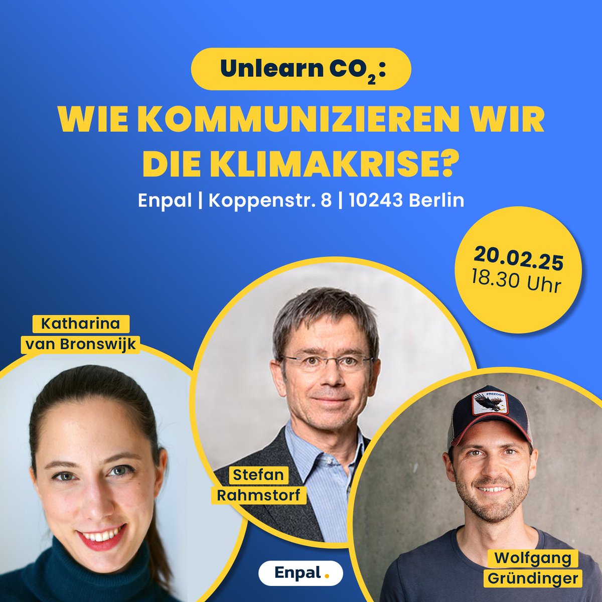Star-Klimaforscher Stefan Rahmstorf und Klima-Psychologin Katharina van Bronswijk im Gespräch: Anders übers Klima reden. Aber wie? Diskutiert mit: am kommenden Donnerstag in Berlin: newenergytalk.eventbrite.de