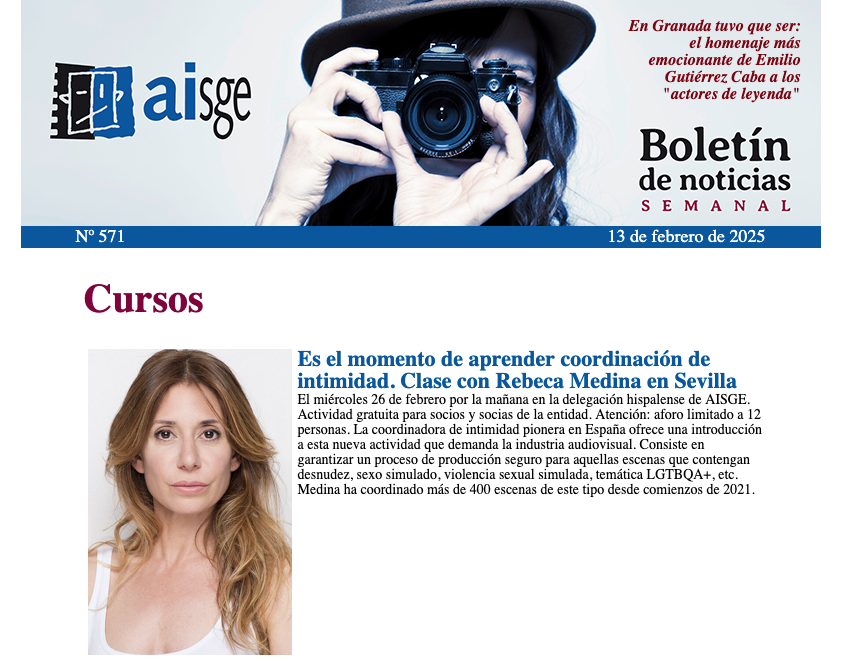 Los jueves no serían lo mismo sin nuestro #BoletínSemanal. Hoy con el homenaje floral de la #FundaciónAISGE en Granada a los "actores de leyenda", la información más alternativa sobre #PremiosGoya2025, el genio de Jorge Coira, David Uclés, Sonia Barba...

aisge.es/boletines/bole…