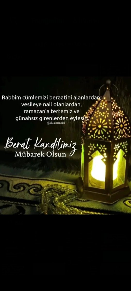 Ellerin semaya açıldığı, Berat Kandili, tövbe ve bağışlanma gecesidir. Tüm dualarımızın kabul olması dileğiyle...Kandilimiz mübarek olsun...🤲 

#beratkandilimizmuebarekolsun
#beratgecesi 
#BeratKandili 
#beraatkandili 
#Beraatgecesi 
#Beraat