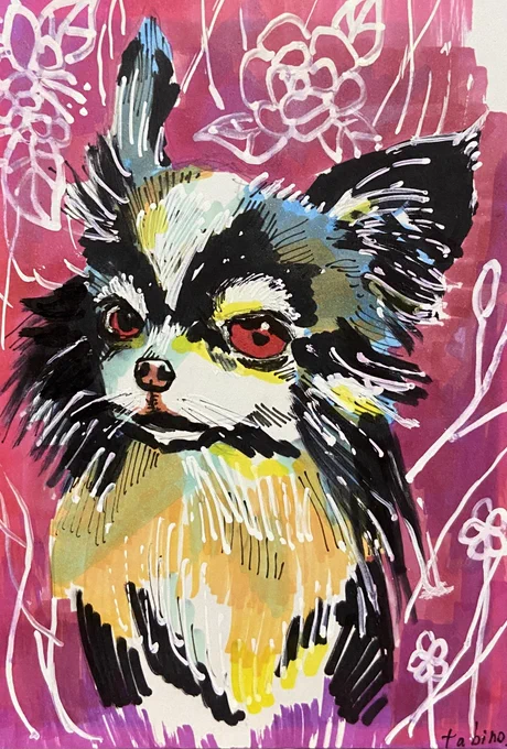 チワワ(再掲)#チワワ #犬イラスト #絵描きさんと繫がりたい 