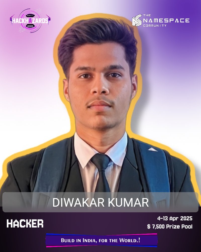 codecay's tweet photo. I’m participating with @Sudhanshu90062 #HACKHAZARDS25 by @namespacecomm!
 💻 Ready to innovate, build, and compete in this 210-hour hackathon with my codeCULT team.

Let’s hack for a better future! 💡

#Hackathon #codeCULT https://t.co/Itv6a2C69T