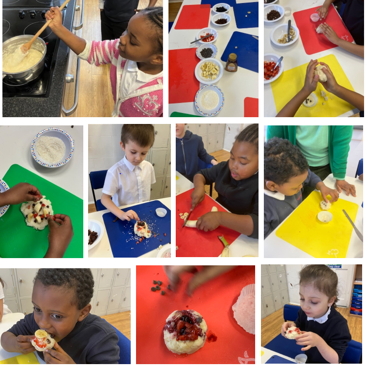 Year 2 children were given the task of designing their own sweet version of the traditional East African dish, ugali.