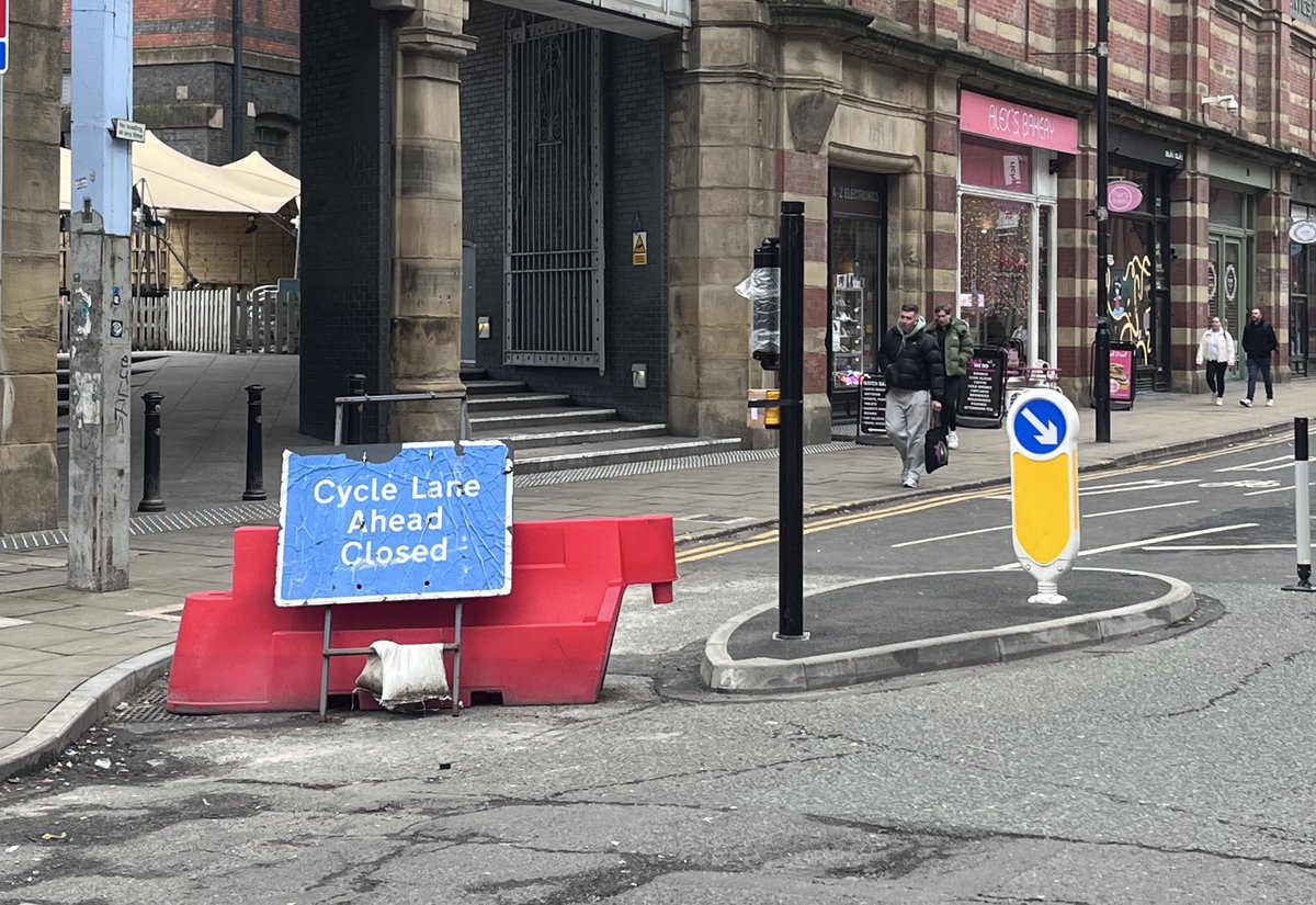 Is Deansgate cycle lane open yet? tweet media