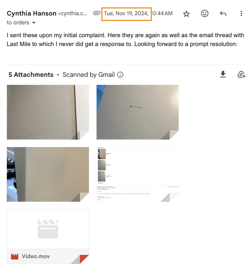 CynthiaCHanson's tweet photo. @LGUS (continued 2/4)
6+ months of trying to get help with my damage claim after your delivery service @rxoinc made a disaster of our home during the install. Paper trail of attached... https://t.co/jGfmYb0OrM