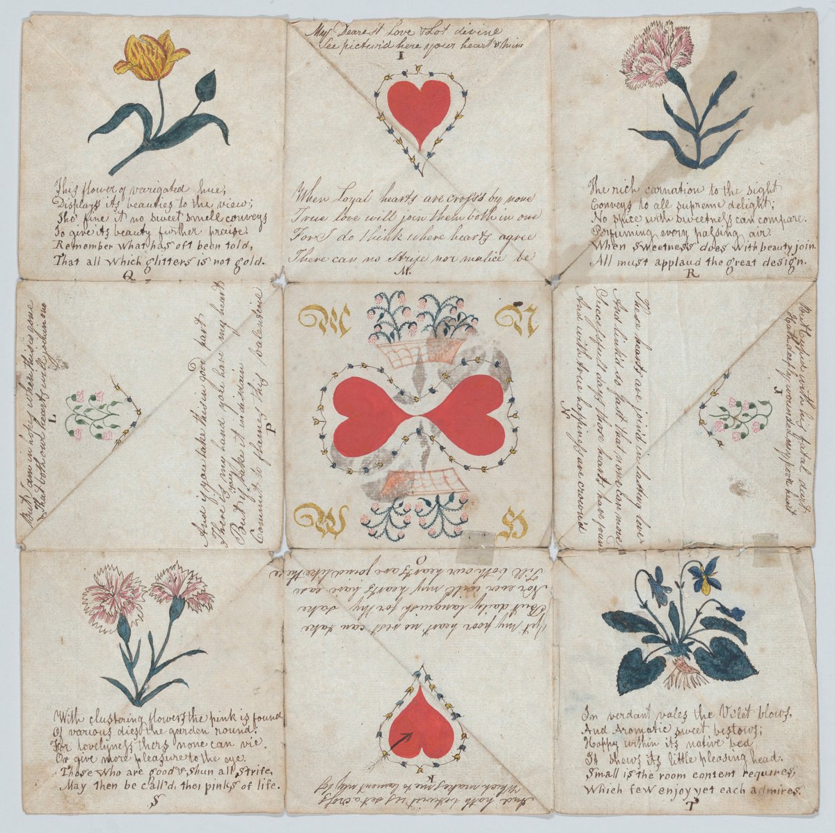 Valentine: Puzzle Purse, 1826. The MET.