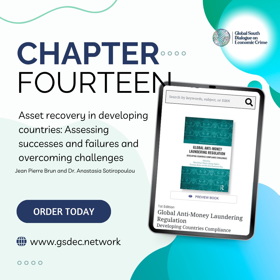 on_dialogue's tweet photo. Chapter 14: Asset recovery in developing countries: Assessing successes and failures and overcoming challenges

 📖 Order your copy now: 
https://t.co/u2vISmSPrG

 #GlobalSouthAMLRegulations #Gsdec #AML #Compliance #GlobalSouth #FinancialCrime https://t.co/Tx3a33ky77