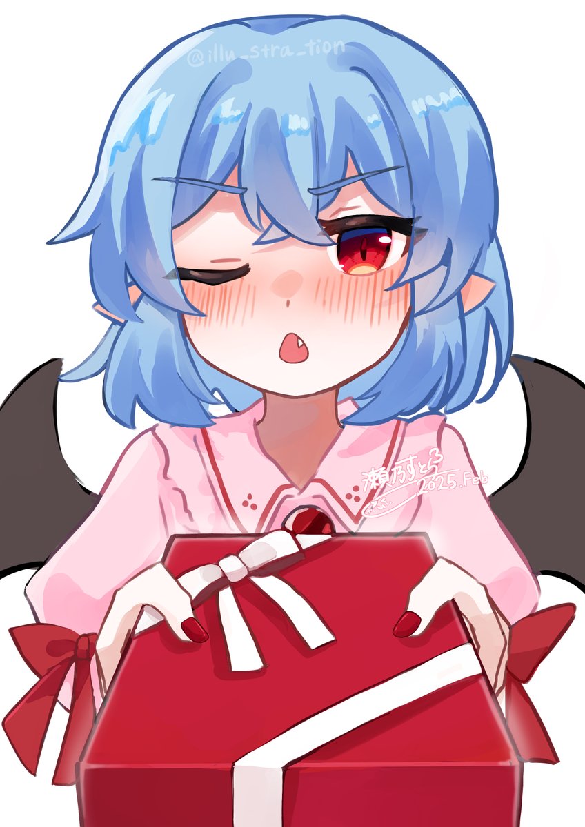 「…さっさと受け取りなさいよ。」
#東方project #レミリア・スカーレット #touhou