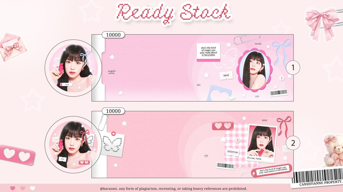 karxomi's tweet image. help repost 🌷

halooo .. ada layout ready stock wonyoung &amp;amp; irene ☘️ — pricinya di pict yaaa free retext ♡ met jajank

#zonaba #zonauang