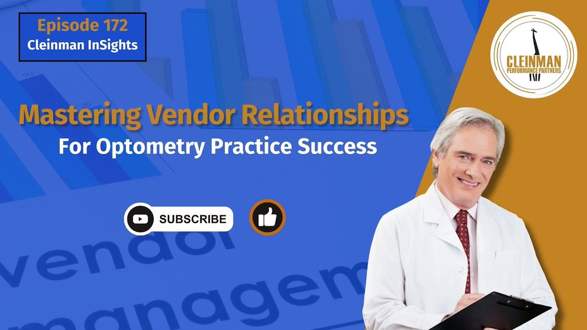 CleinmanPartner's tweet image. Discover the keys to successful vendor relationships in eyecare! Watch this week's Cleinman InSights video for tips on choosing, communicating, and building strong partnerships. Don't miss out! hubs.la/Q035tMhX0 #CleinmanInsights #Optometry #VendorSuccess