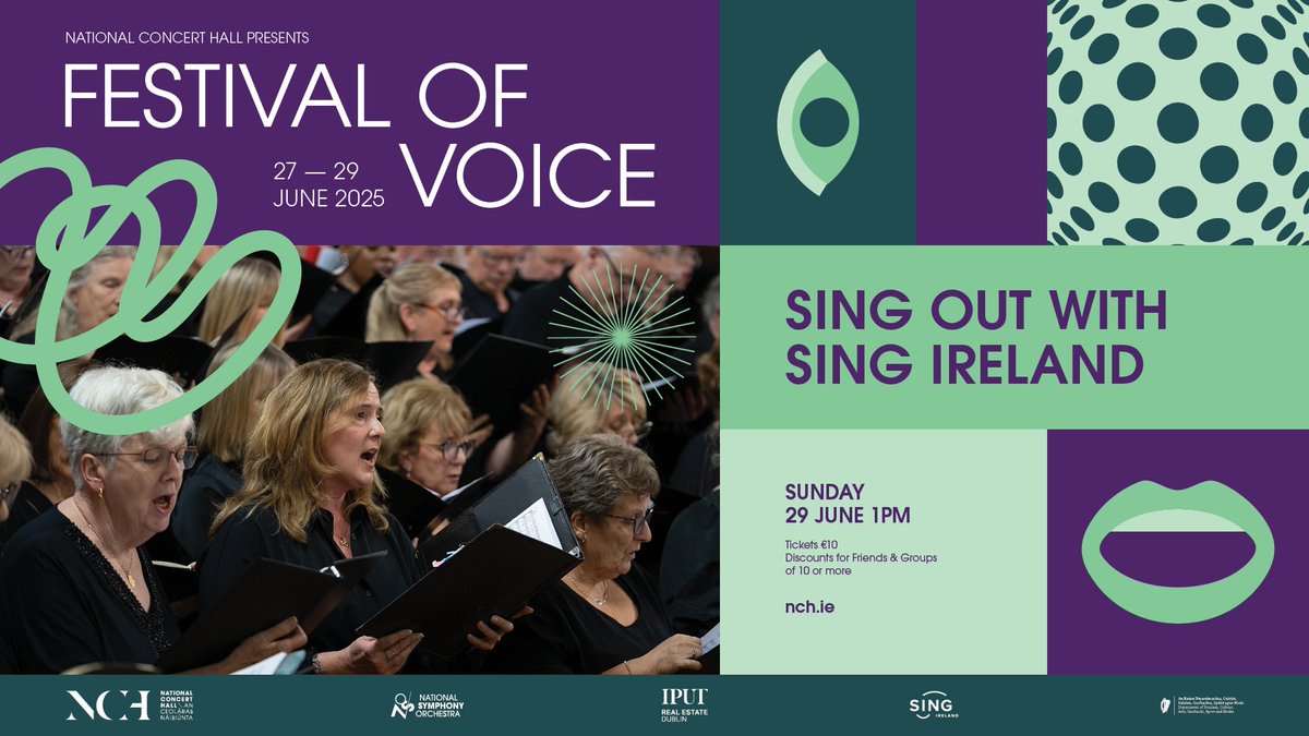 Sing Ireland (@sing_ireland) on Twitter photo Sing Out with #SingIreland this June <a href="/NCH_Music/">National Concert Hall</a>
As part of #FestivalOfVoice, we're inviting YOU - the audience - to become the choir!
📆 Sunday, 29 June | 1 PM
🎟️ Tickets are €10 and available from 14 Feb at
eu1.hubs.ly/H0gHd190 Sing Out with #SingIreland this June <a href="/NCH_Music/">National Concert Hall</a>
As part of #FestivalOfVoice, we're inviting YOU - the audience - to become the choir!
📆 Sunday, 29 June | 1 PM
🎟️ Tickets are €10 and available from 14 Feb at
eu1.hubs.ly/H0gHd190