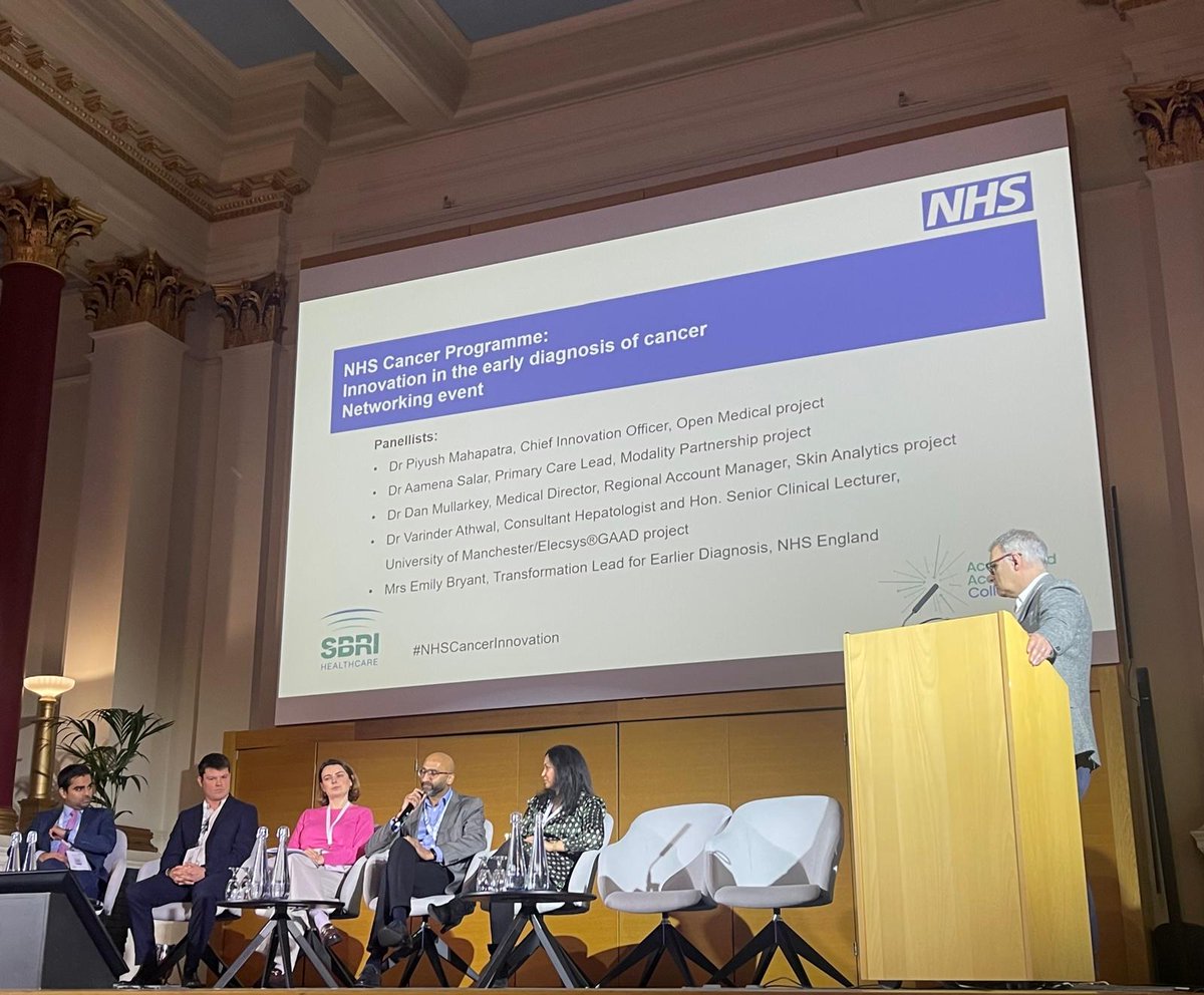 REVISE_HCC's tweet image. It was fantastic to attend @NHSEngland 'Innovation in the Early Diagnosis of Cancer' event and learn about the important innovations happening across the country. Project lead @VSAthwal joined an expert panel to discuss how to improve pathways
#NHSCancerInnovation @sbrihealthcare