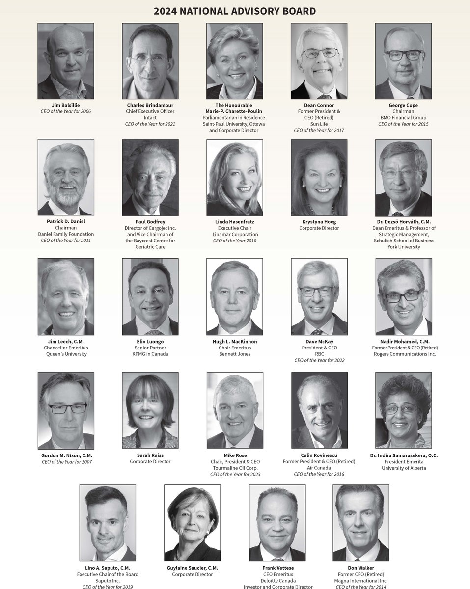 As we announce the exciting news of Alexandre L'Heureux of <a href="/wsp/">WSP</a> Global being named the 2024 CEO of the Year, we thank our Advisory board for their diligence and commitment! A Gala Celebration will be held on June 19, 2025. For tables and tickets, contact: awards@caldwell.com