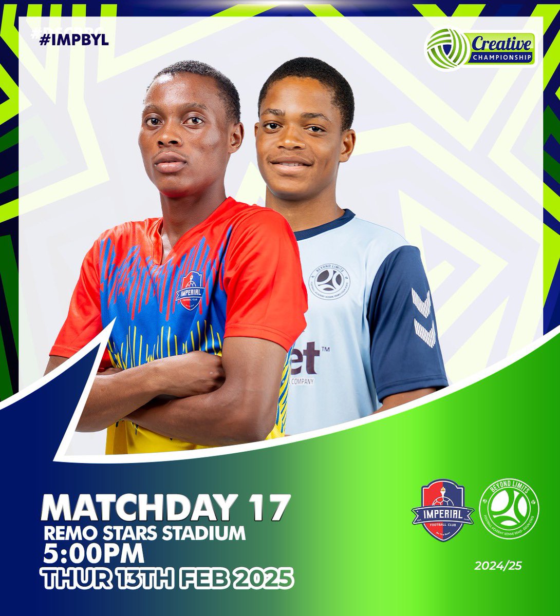 TCC_League's tweet photo. Beyond Limits will be looking to return to winning ways when they take on Imperial.
#TCCLeague25 #IMPBYL https://t.co/zxMXeQLVMi