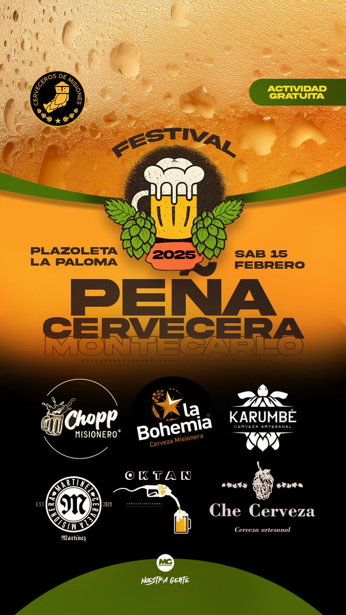 Montecarlo se prepara para el Festival Peña Cervecera: música, gastronomía y capacitación en una edición de verano.revistacodigos.com/montecarlo-se-…