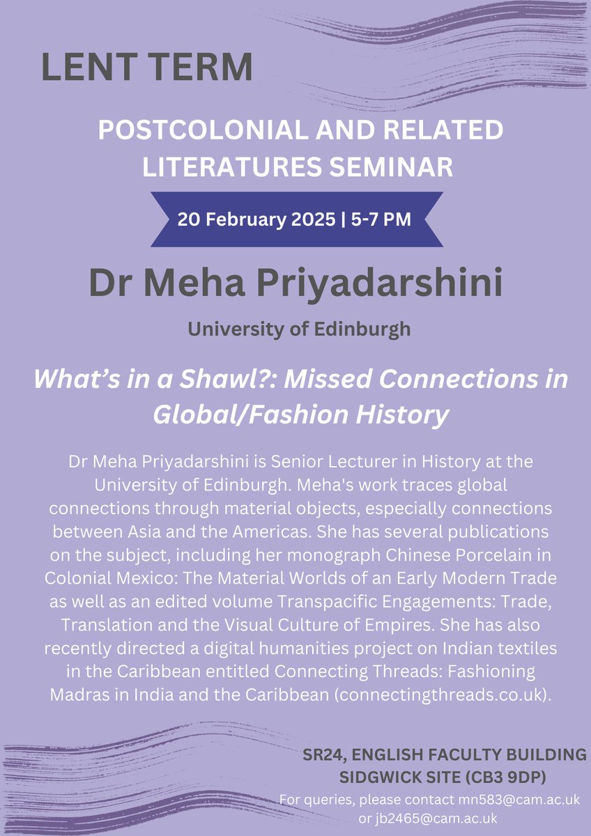 Cambridge Postcolonial Literatures Seminar tweet media