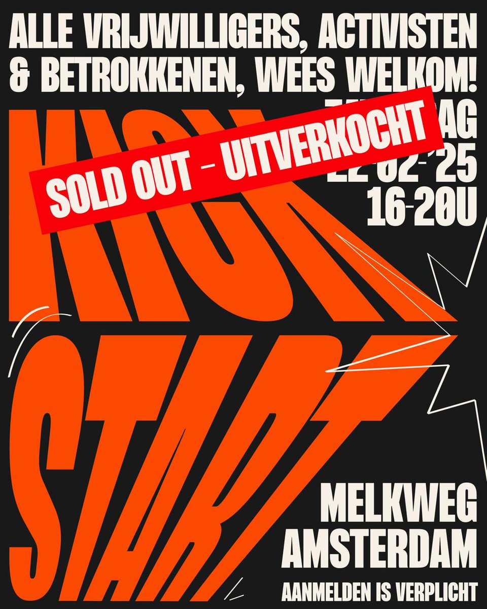 UPDATE // WE ARE SOLD OUT

We willen iedereen bedanken die de moeite heeft genomen om zich aan te melden. Het maximum aantal deelnemers aan de Kick-Off is bereikt! We hopen iedereen die er dit keer niet bij kan zijn te zien tijdens een van onze volgende evenementen. #NLWB #KOZP