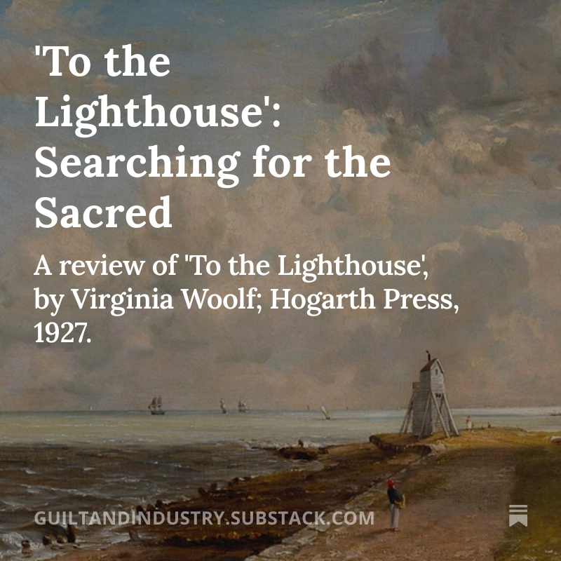 ✍🏻 Like Eliot’s 'The Wasteland', 'To the Lighthouse' deals with the question of fragmentation, of reality seen only partially.

A #review 👇🏻

open.substack.com/pub/guiltandin…