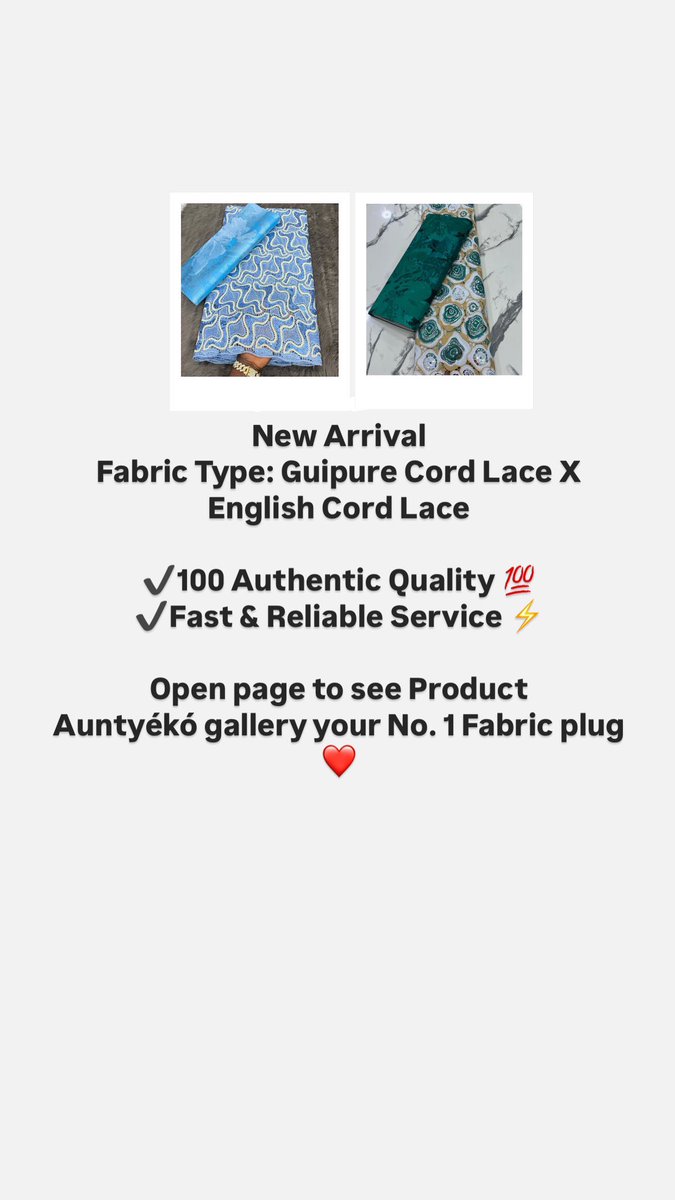 auntyekogallery's tweet photo. Fresh Fabric Drop 

#FabricUpdate #NewArrival https://t.co/zjAvzXKENH