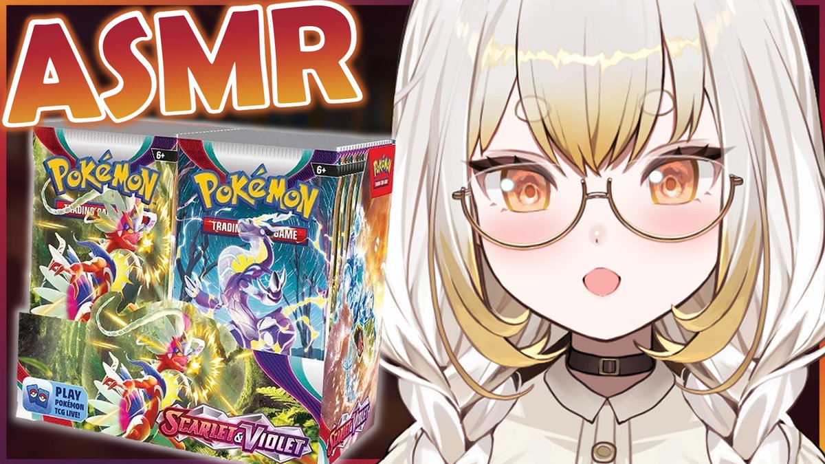 Pokmon Card Opening ASMR Time for the first ASMR Pokmon card opening! With a Scarlet & Violet Base Set booster box~! Live in 4 hours! https://t.co/NPA3tf4sxG Pokmon Card Opening ASMR Time for the first ASMR Pokmon card opening! With a Scarlet & Violet Base Set booster box~! Live in 4 hours! https://t.co/NPA3tf4sxG
