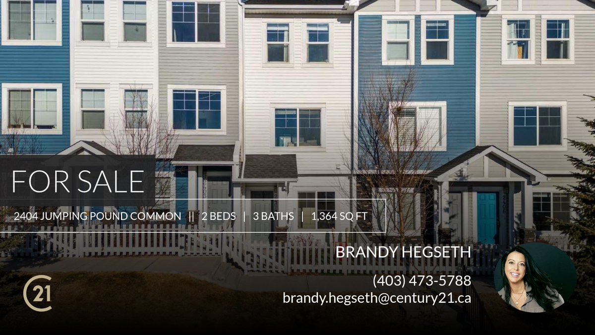 BrandyHegseth's tweet photo. This beautiful spacious 2 bedroom 2.5 bathroom with its own attached garage townhome home could be yours! Located in Jumping Pound Cochrane with all the spectacular views. Call me at (403) 473-5788 to schedule a showing.

BH https://t.co/Nv0S9xYMRS https://t.co/2li9dOUOvk