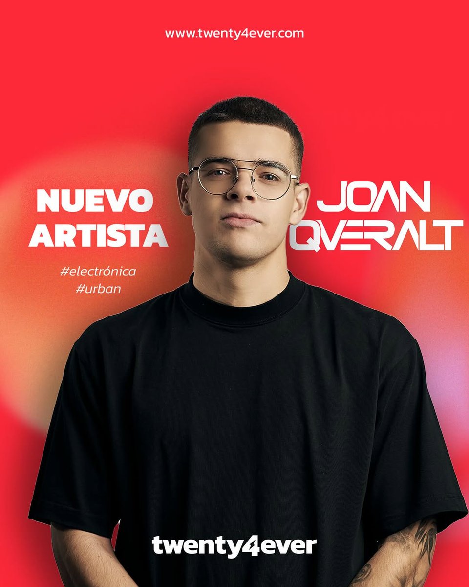 Tenemos nuevo artista en el equipo!🤩
Muy contentos de que <a href="/joanqveralt/">Joan Qveralt</a> forme parte de la família twenty4ever. Desde el Reggaeton/Urban hasta el Afro Joan ha afinado un estilo único, destacándose por su capacidad para conectar con el público con la música urbana.
