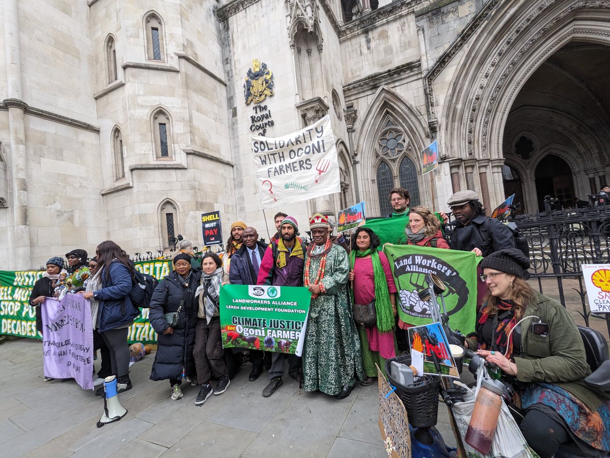 A small Nigerian community takes on oil giant #Shell in a landmark trial beginning at London’s Royal Courts of Justice today. This case is a crucial moment in the fight for environmental justice &amp; the right to a clean, healthy, and sustainable environment. itv.com/news/2025-02-1…